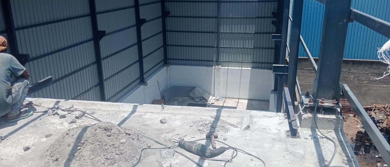 Structural steel framing and mezzanine deck fabricated and erected by LKS Industries