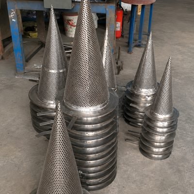 500NB conical filter element fabricated in stainless steel for commissioning duty