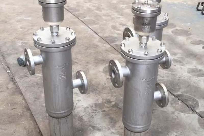 50NB stainless basket strainer fitted with an integral air eliminator